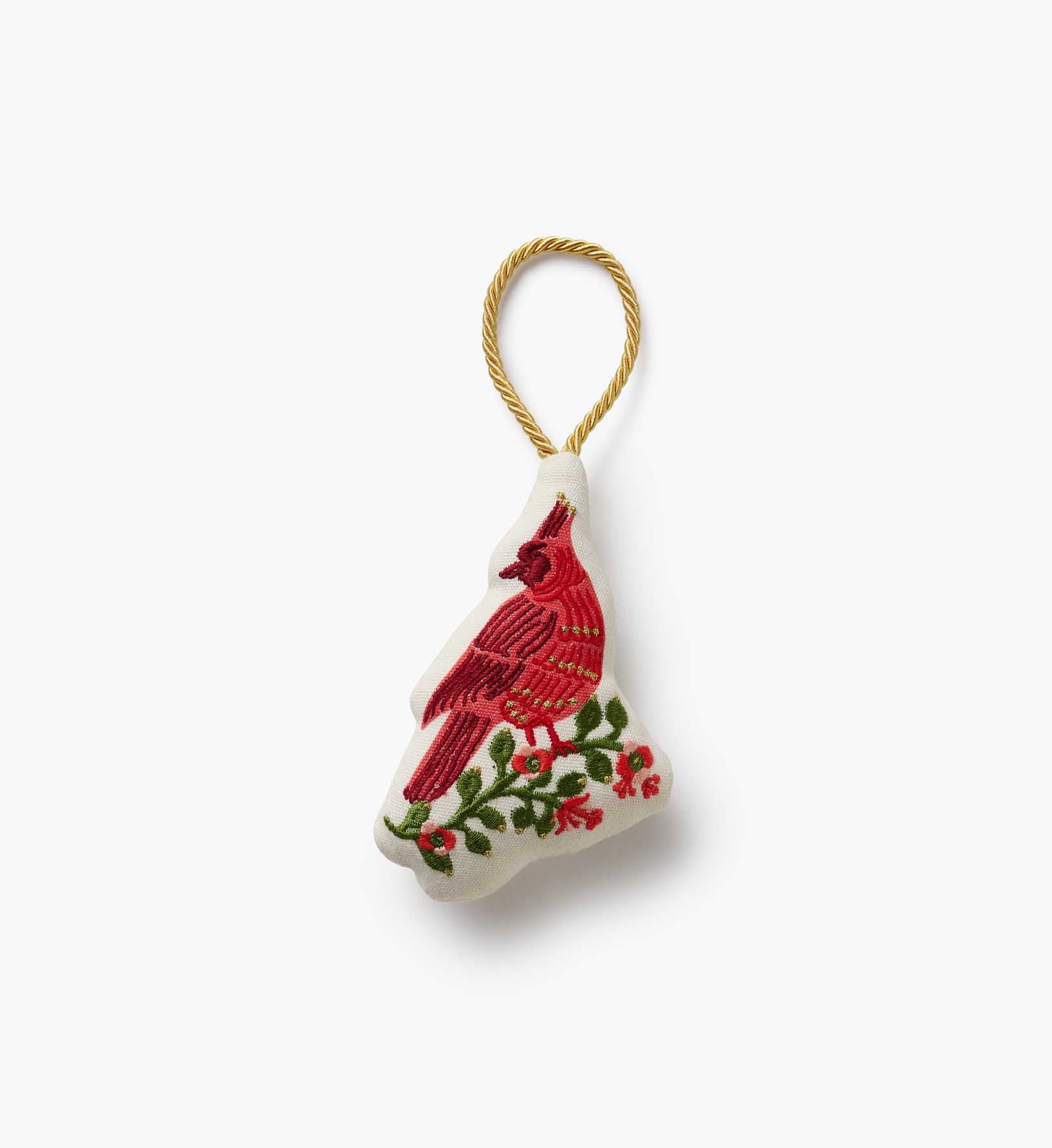 Embroidered Ornament - Cardinals