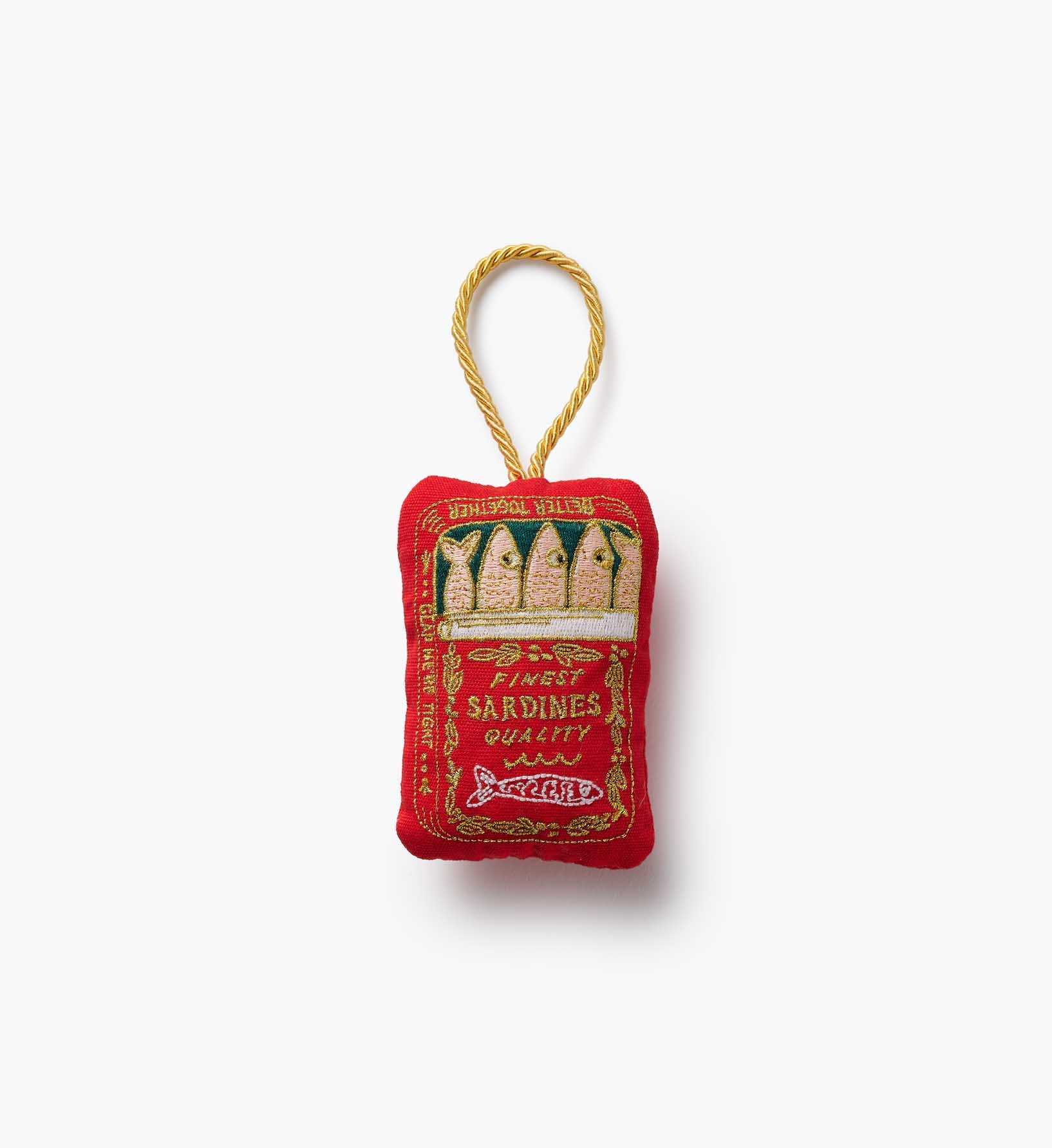 Embroidered Ornament - Sardines