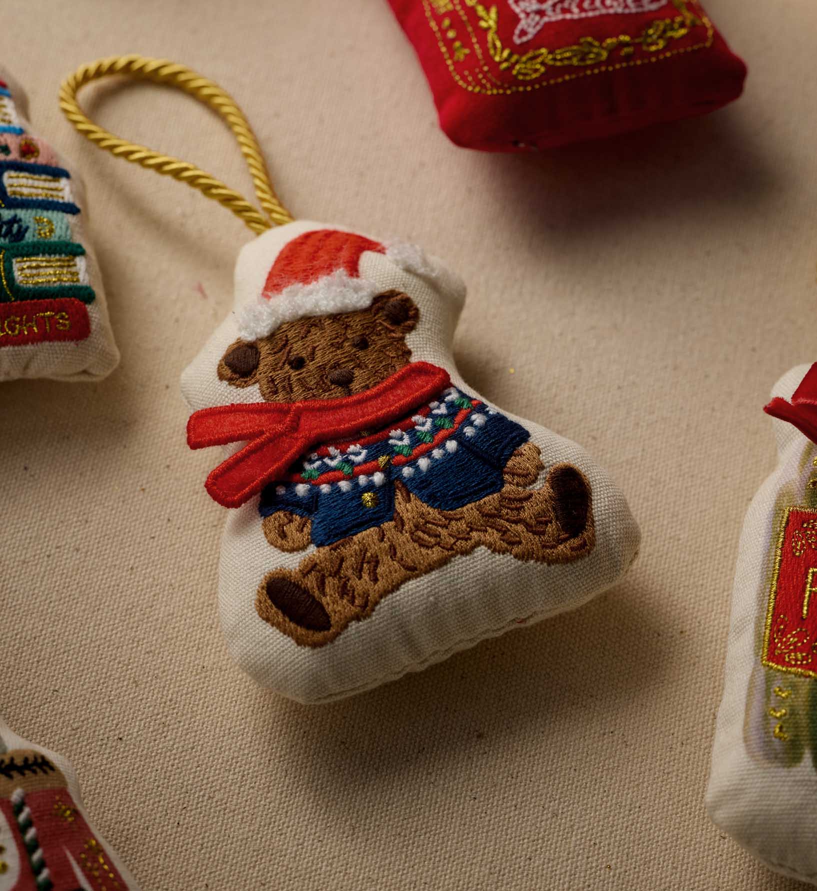 Embroidered Ornament - Beary Christmas