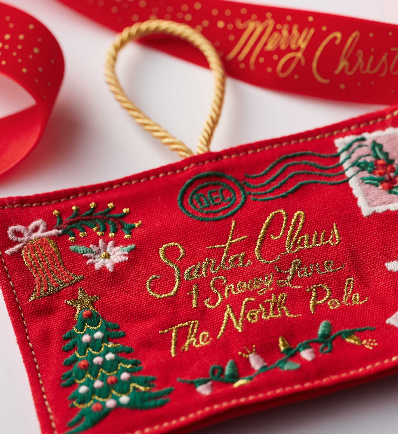 Embroidered Ornament - Santa Letter