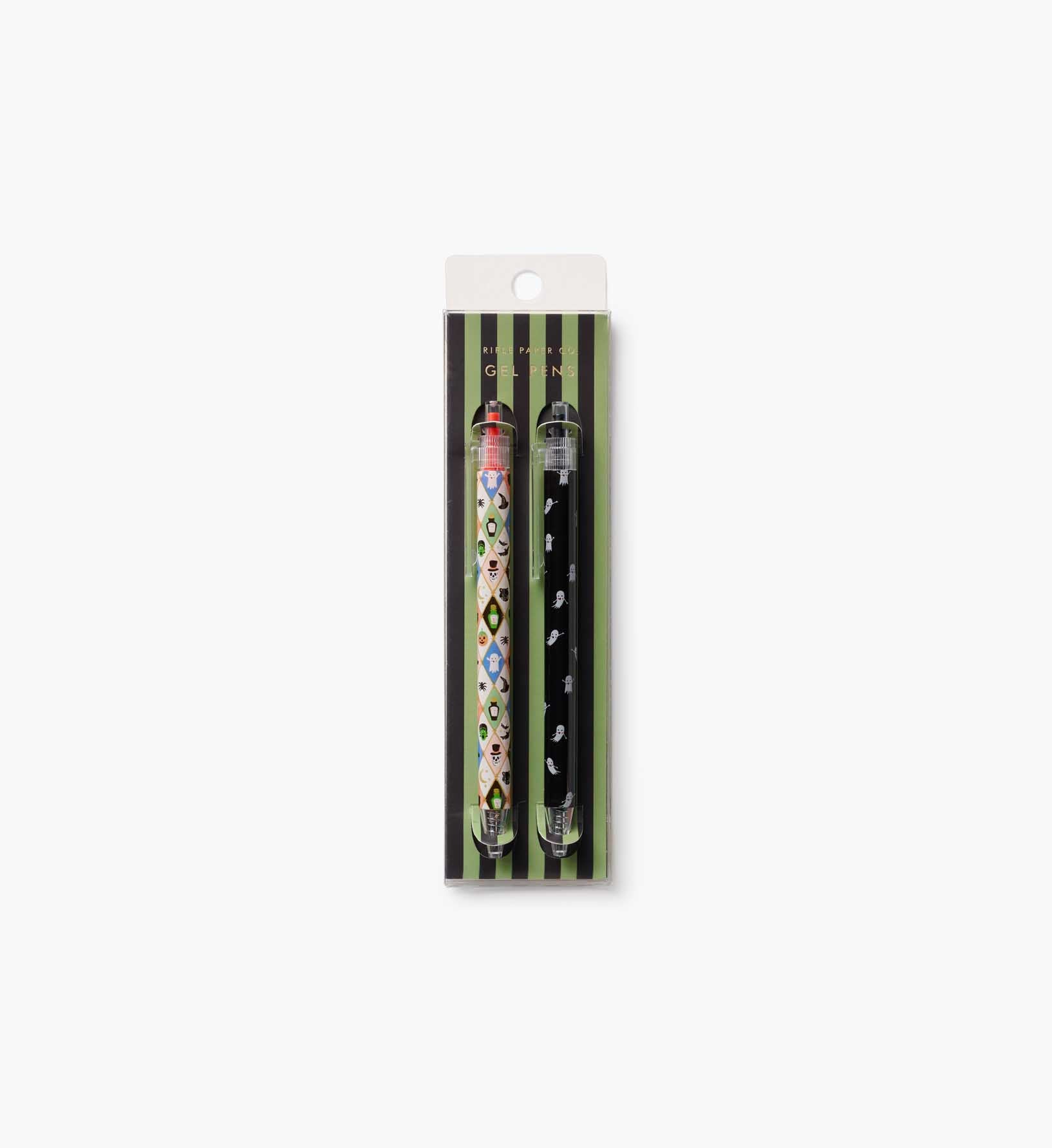 Gel Pen Set of 2 - Halloween Argyle