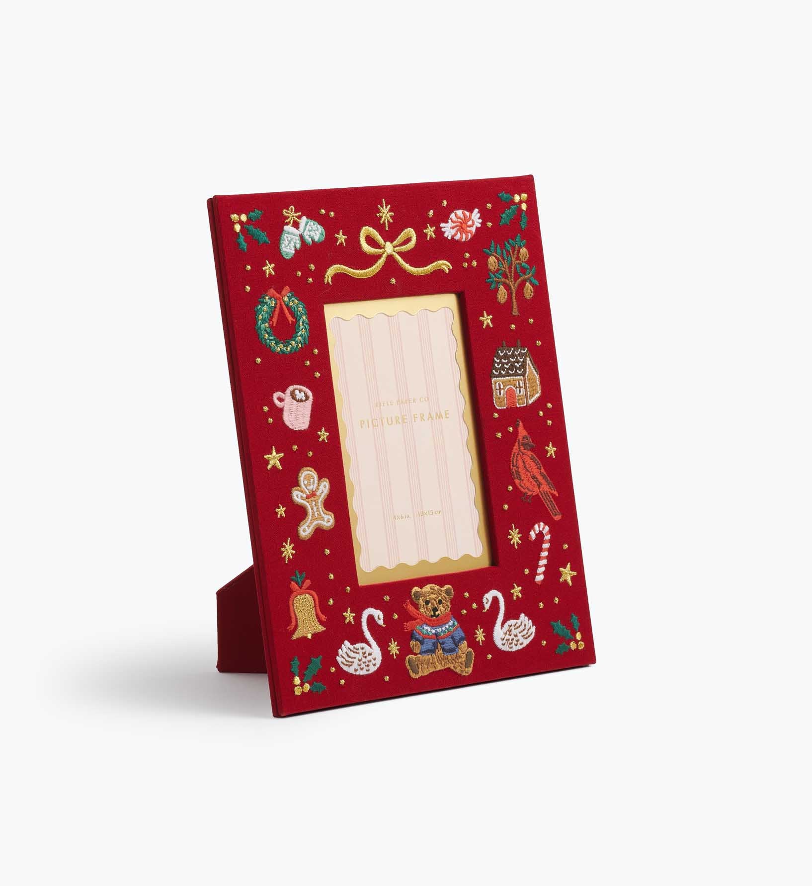 Embroidered Picture Frame - Beary Christmas