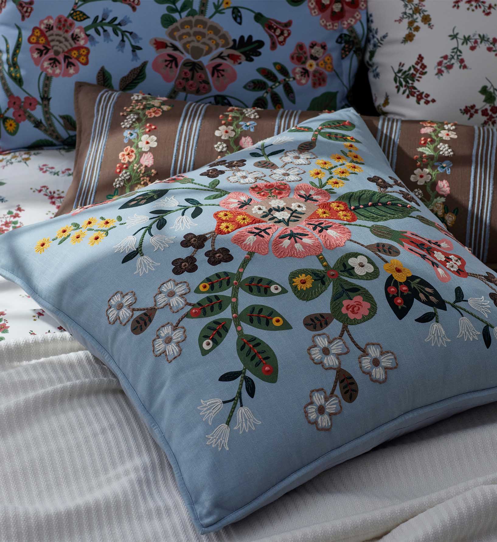 Embroidered Pillow Cover - Gracie