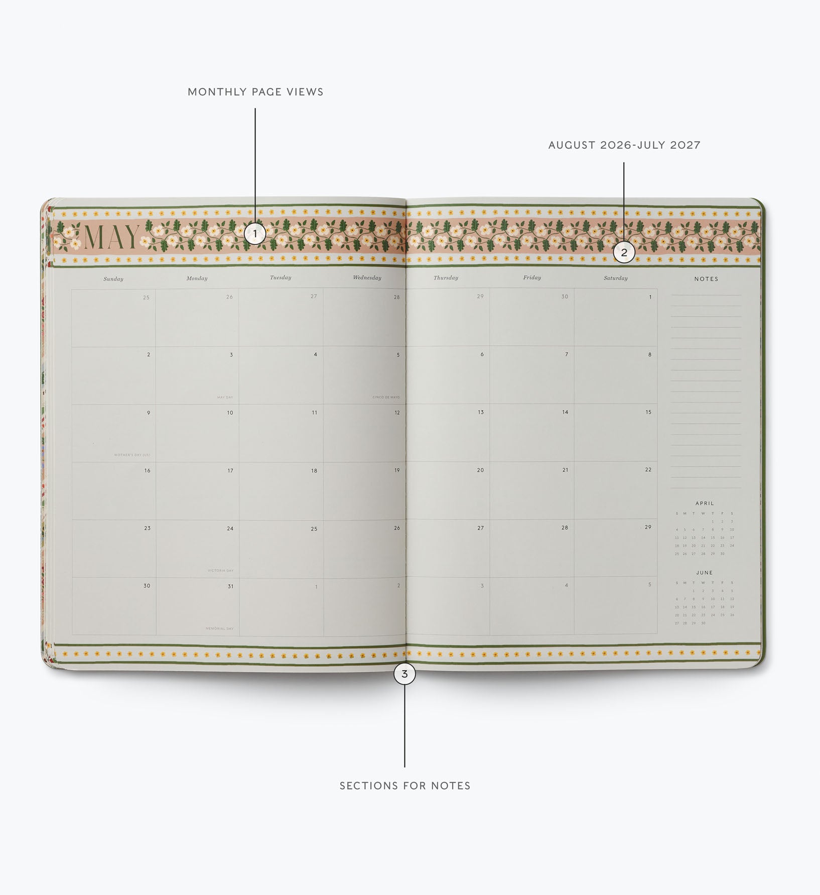 2026-2027 12-Month Academic Appointment Notebook - Paisley