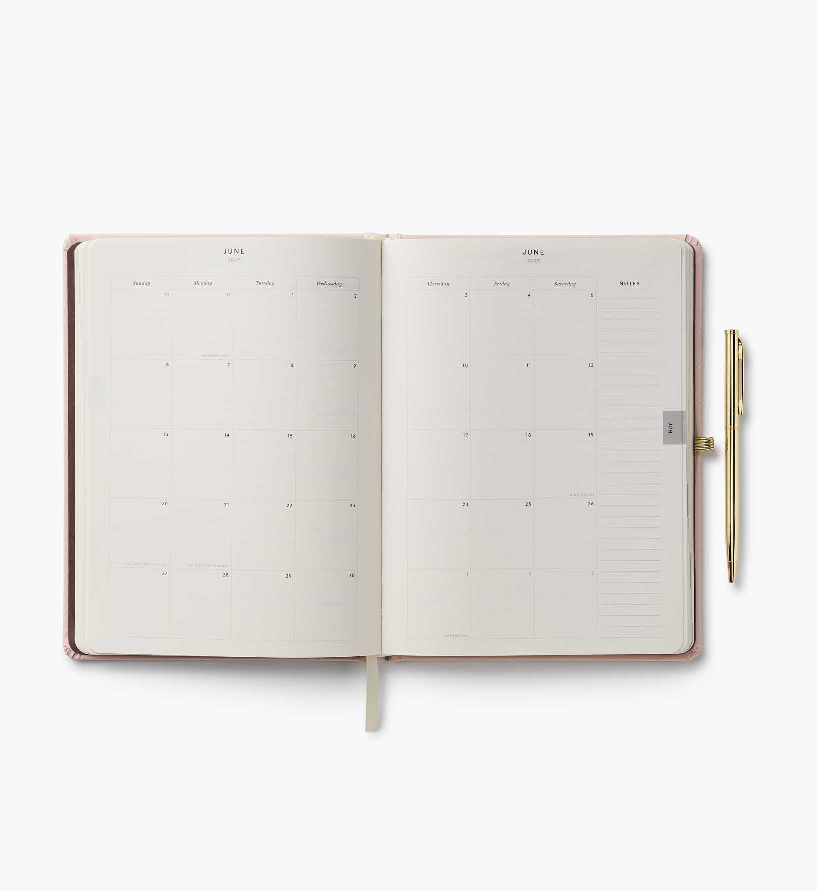 2027 12-Month Hardcover Planner with Pen - Paisley