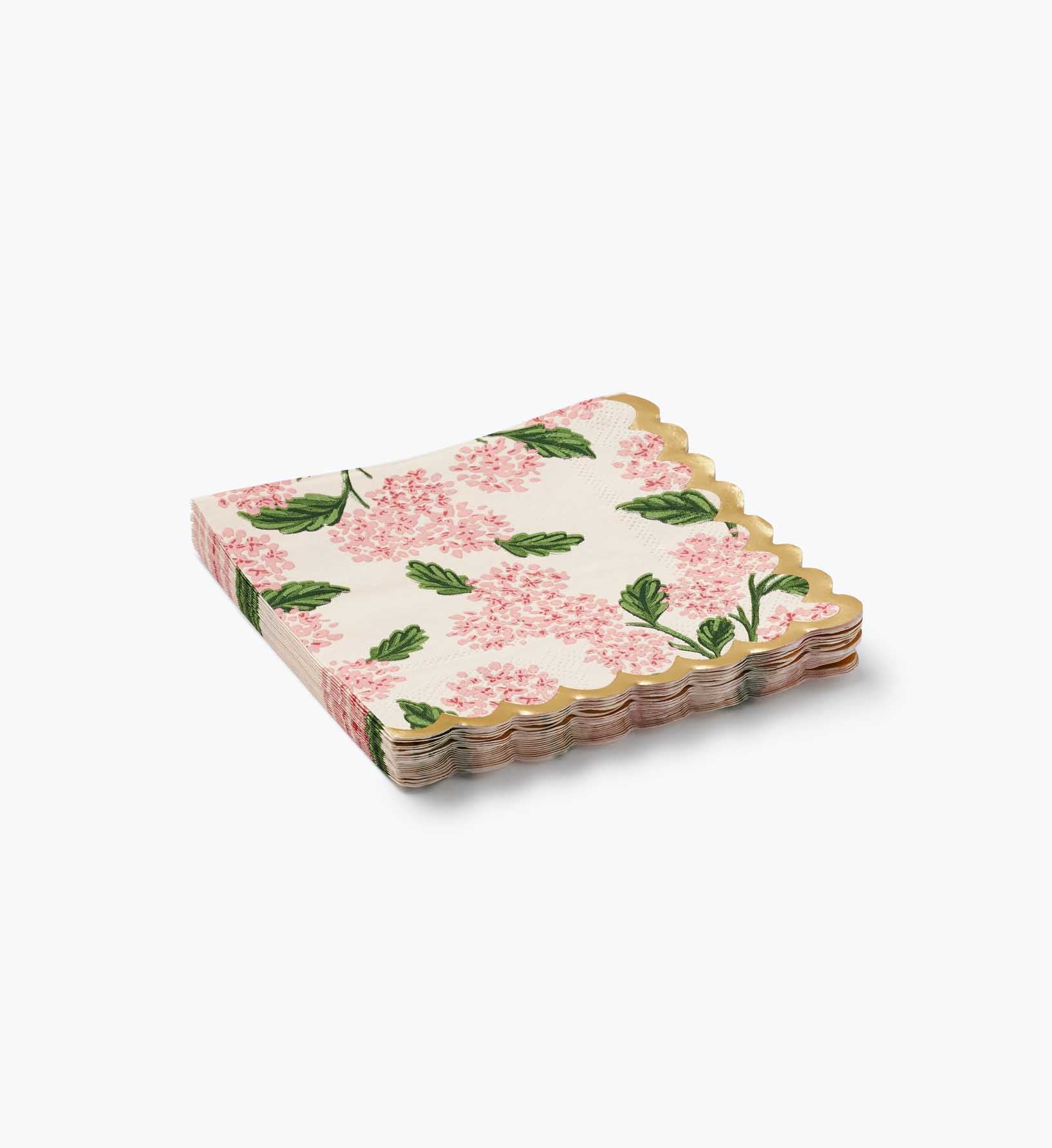 Paper Cocktail Napkins - Pink Hydrangea