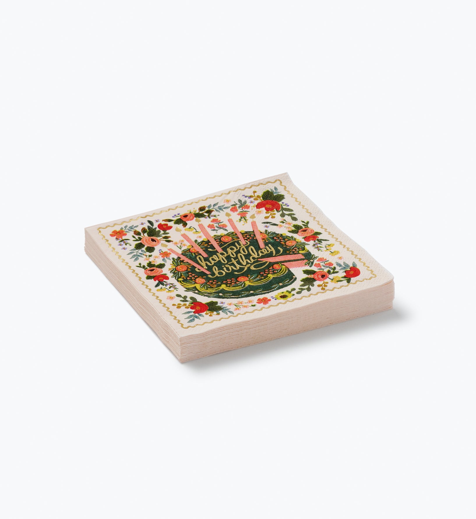 Paper Cocktail Napkins - Floral Cake