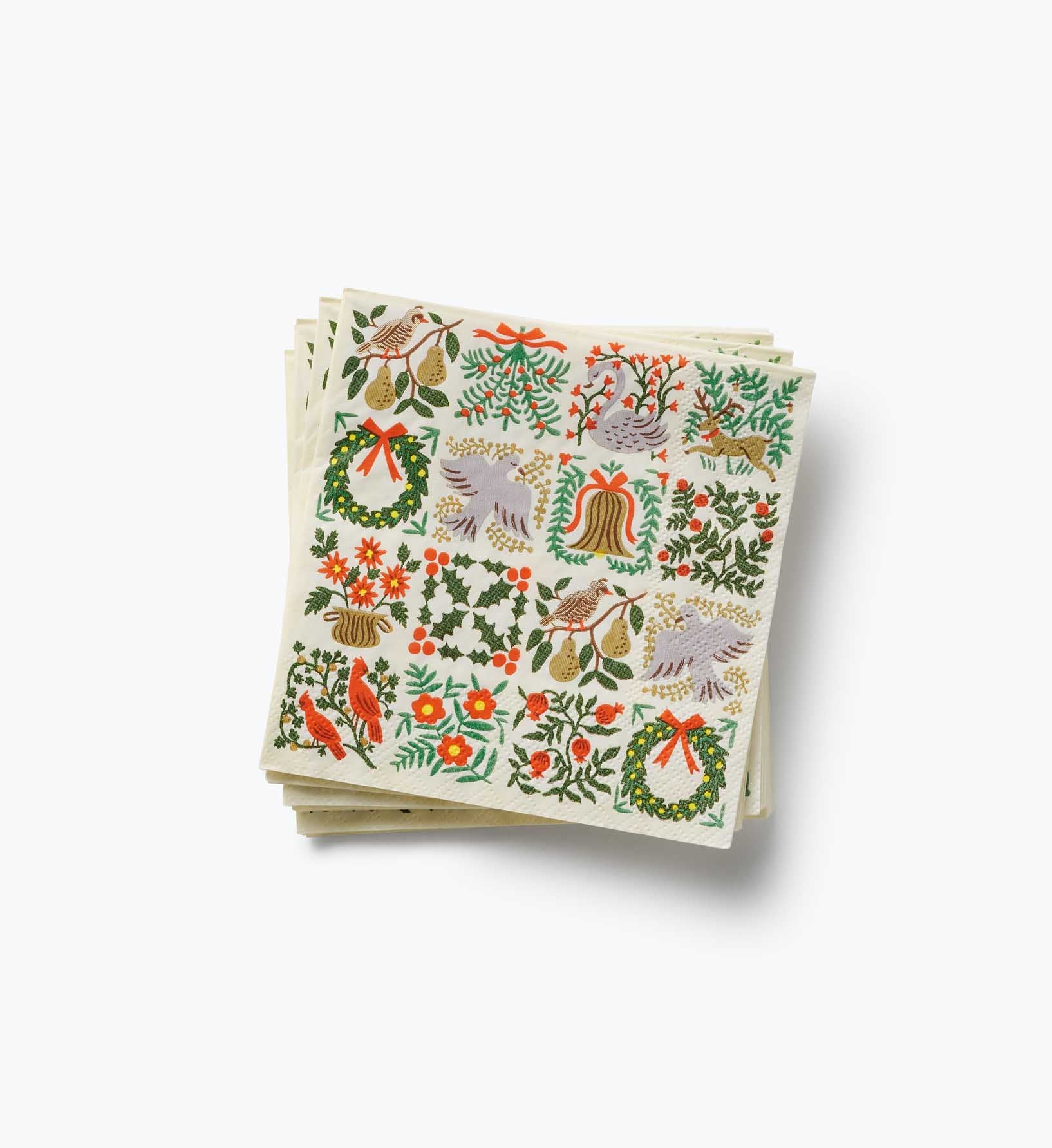 Paper Cocktail Napkins - Christmastide