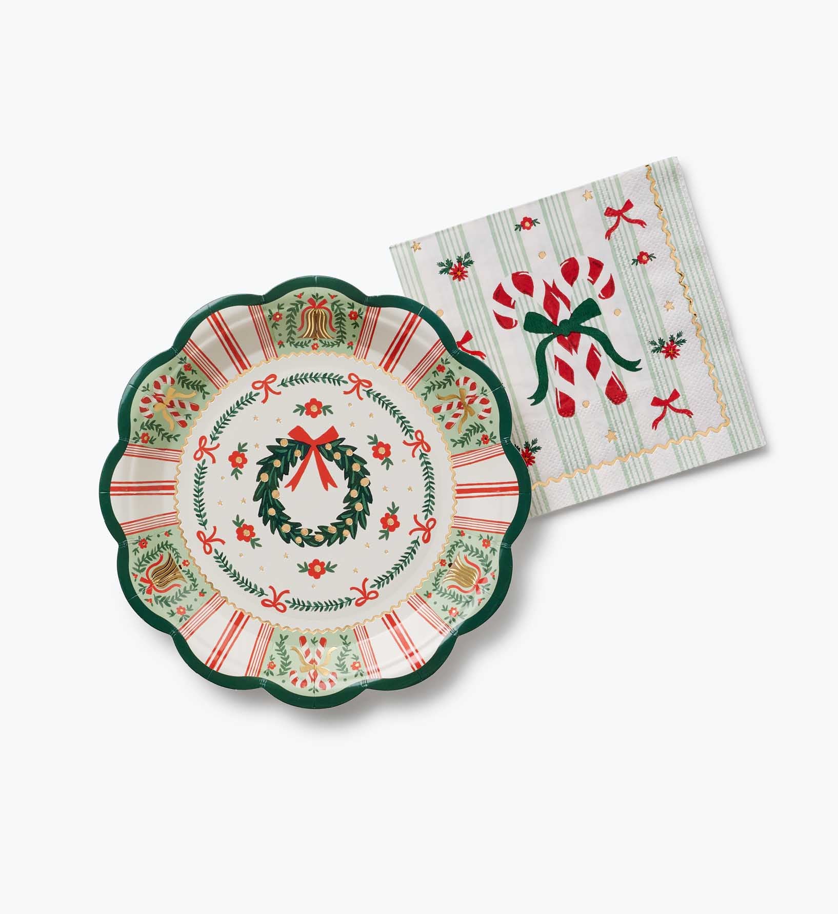 Paper Cocktail Napkins - Holly Jolly
