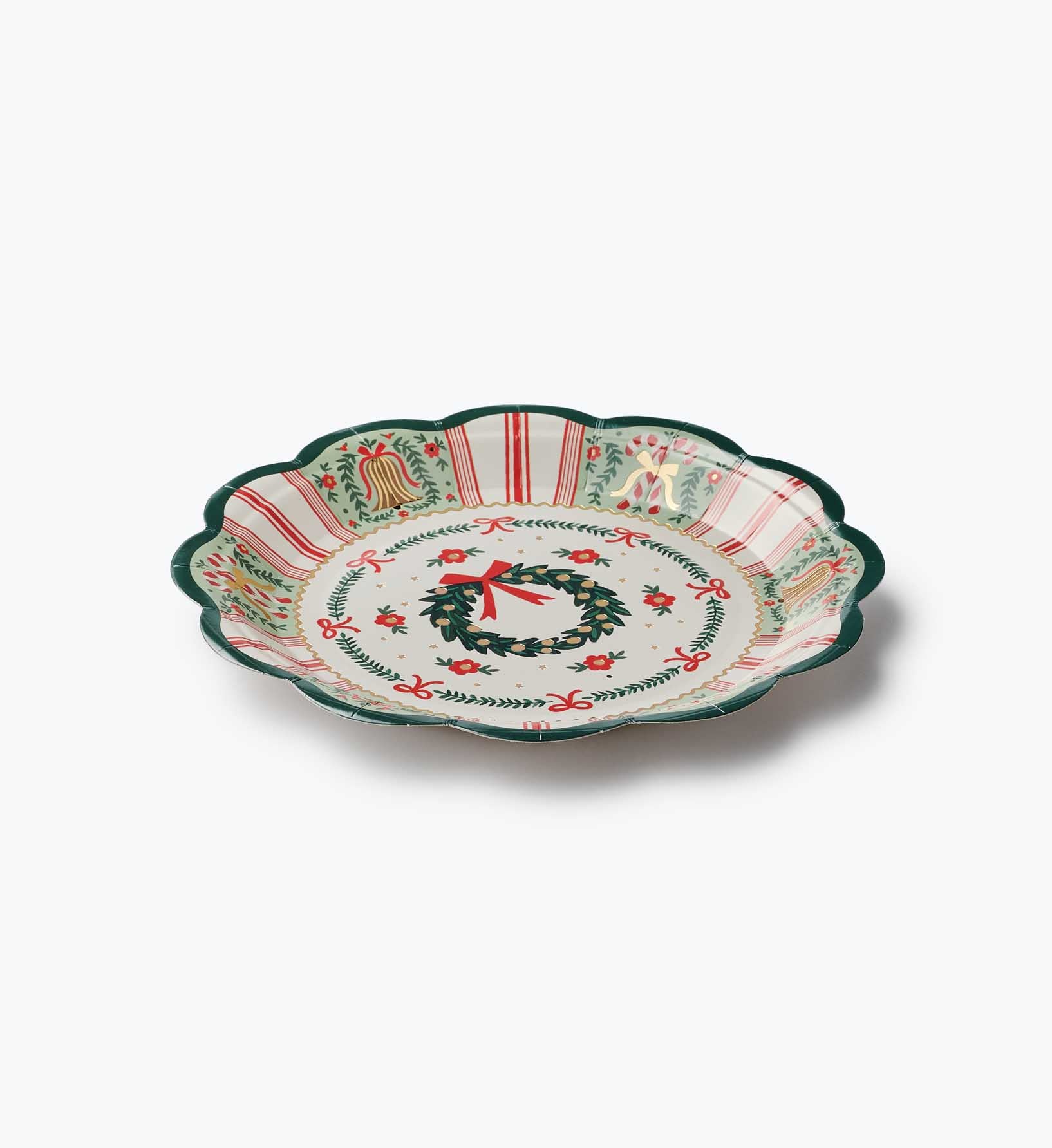 Small Paper Plates - Holly Jolly