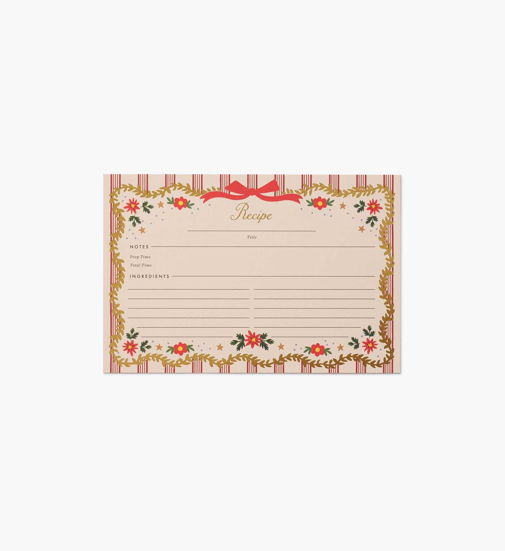 Recipe Cards - Holly Jolly