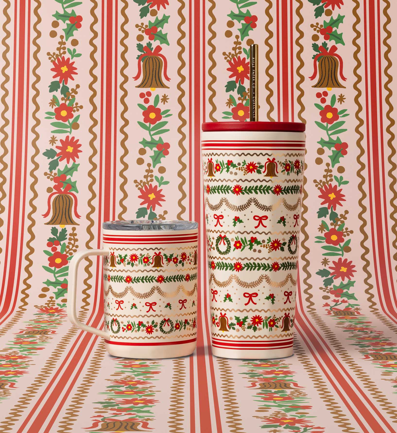24 oz. Cold Cup - Holly Jolly