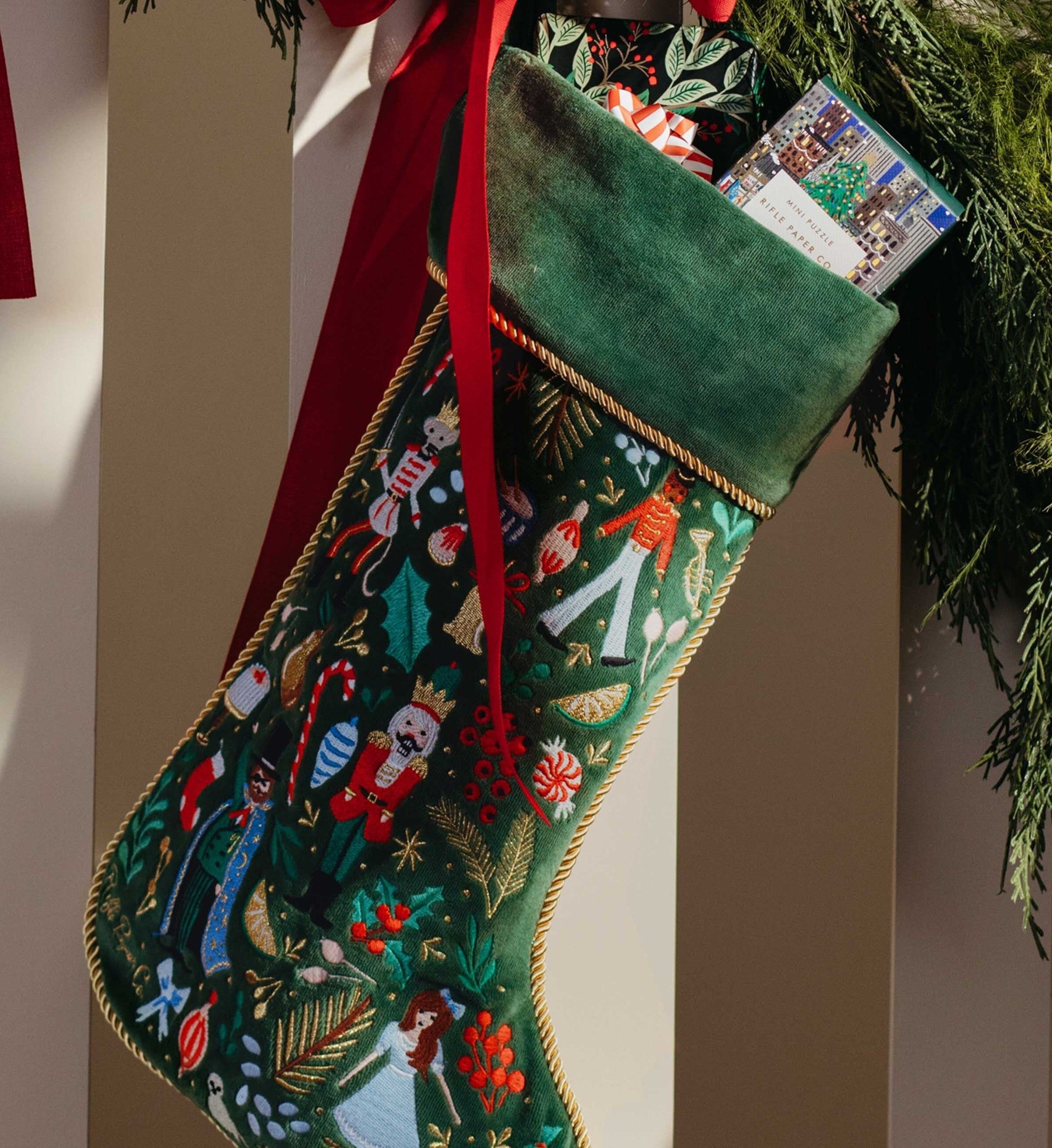 Embroidered Stocking - Nutcracker