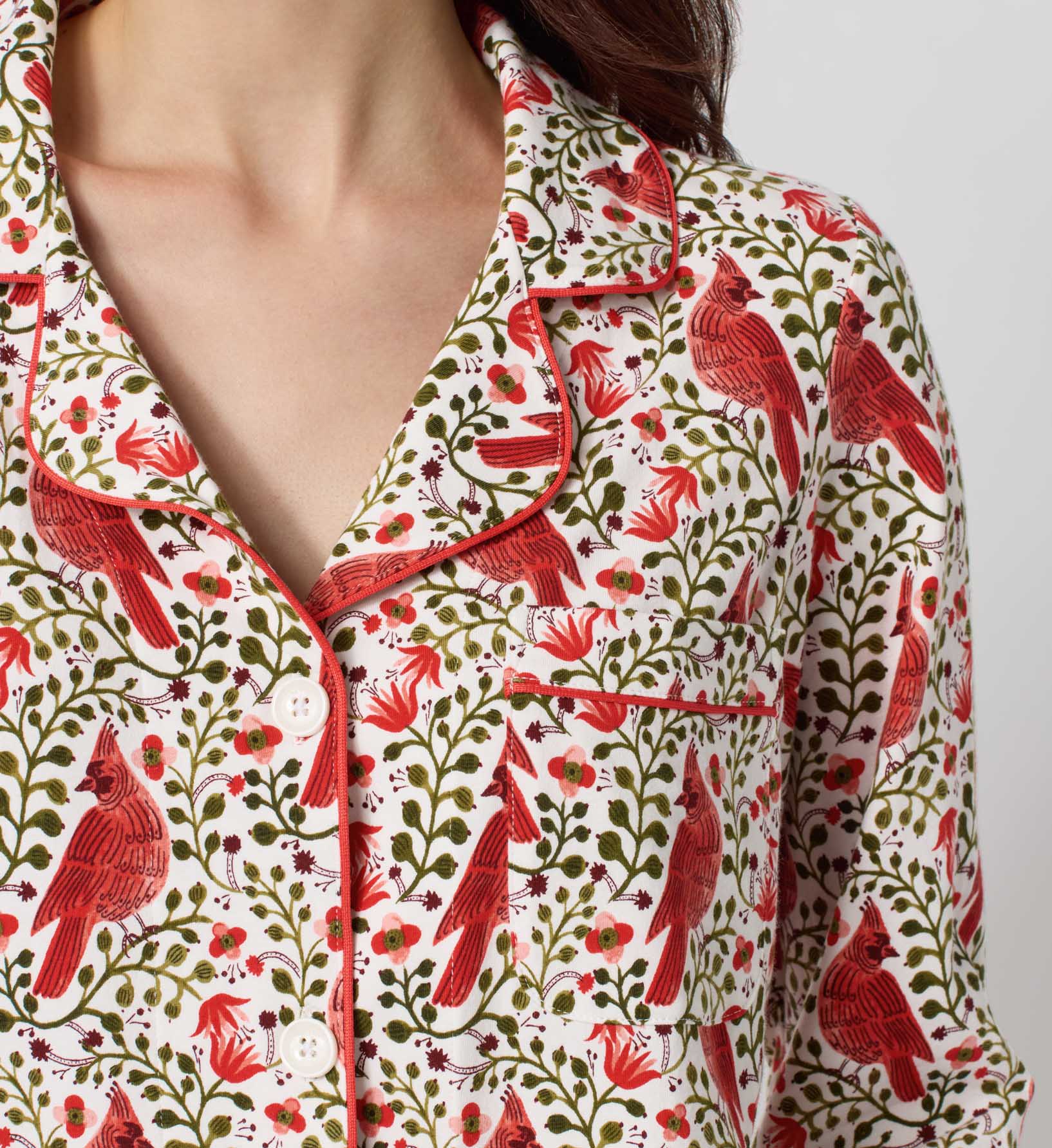 Jersey Cropped Pajama Set - Cardinals