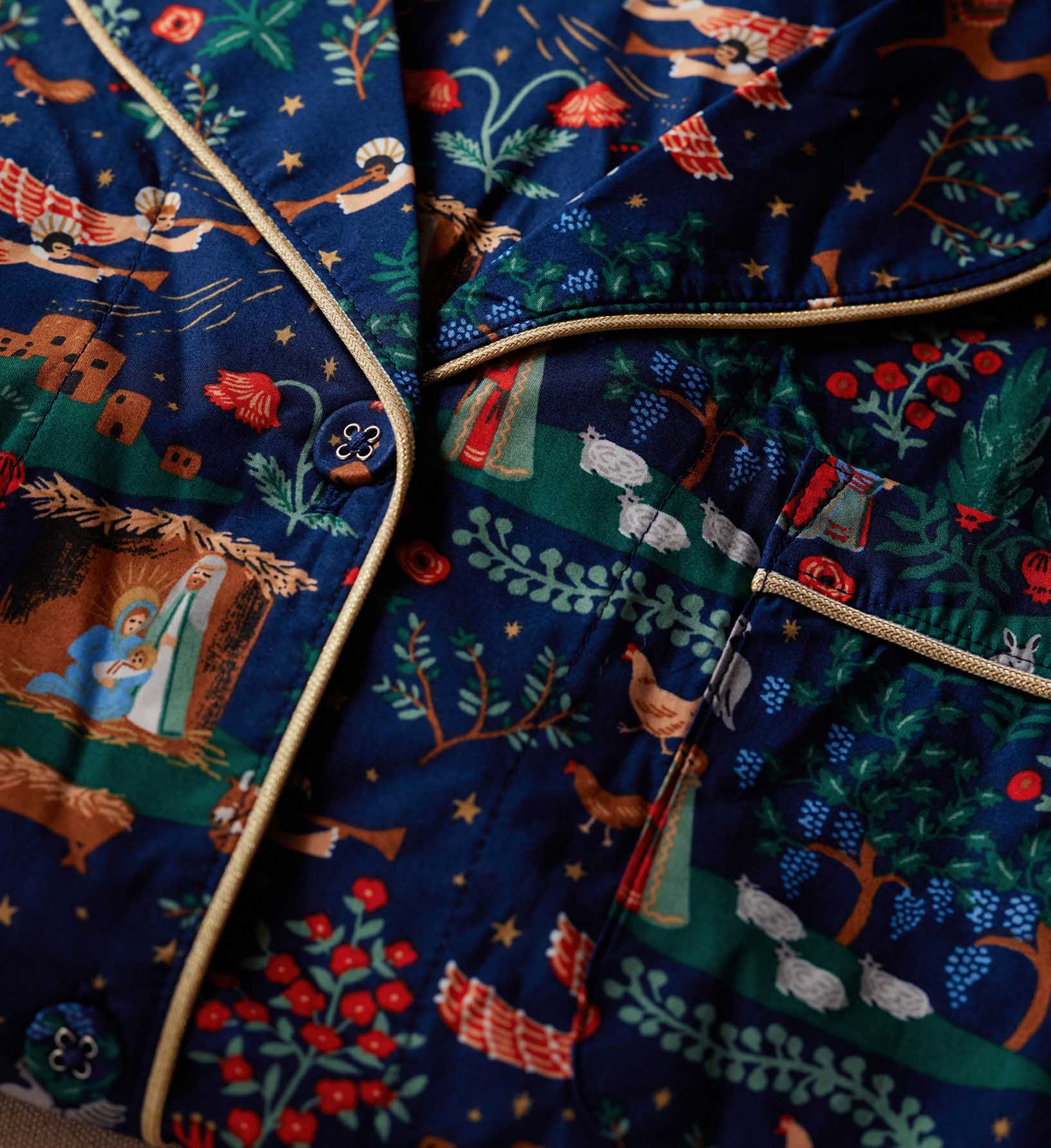 Classic Poplin Pajama Set - Nativity