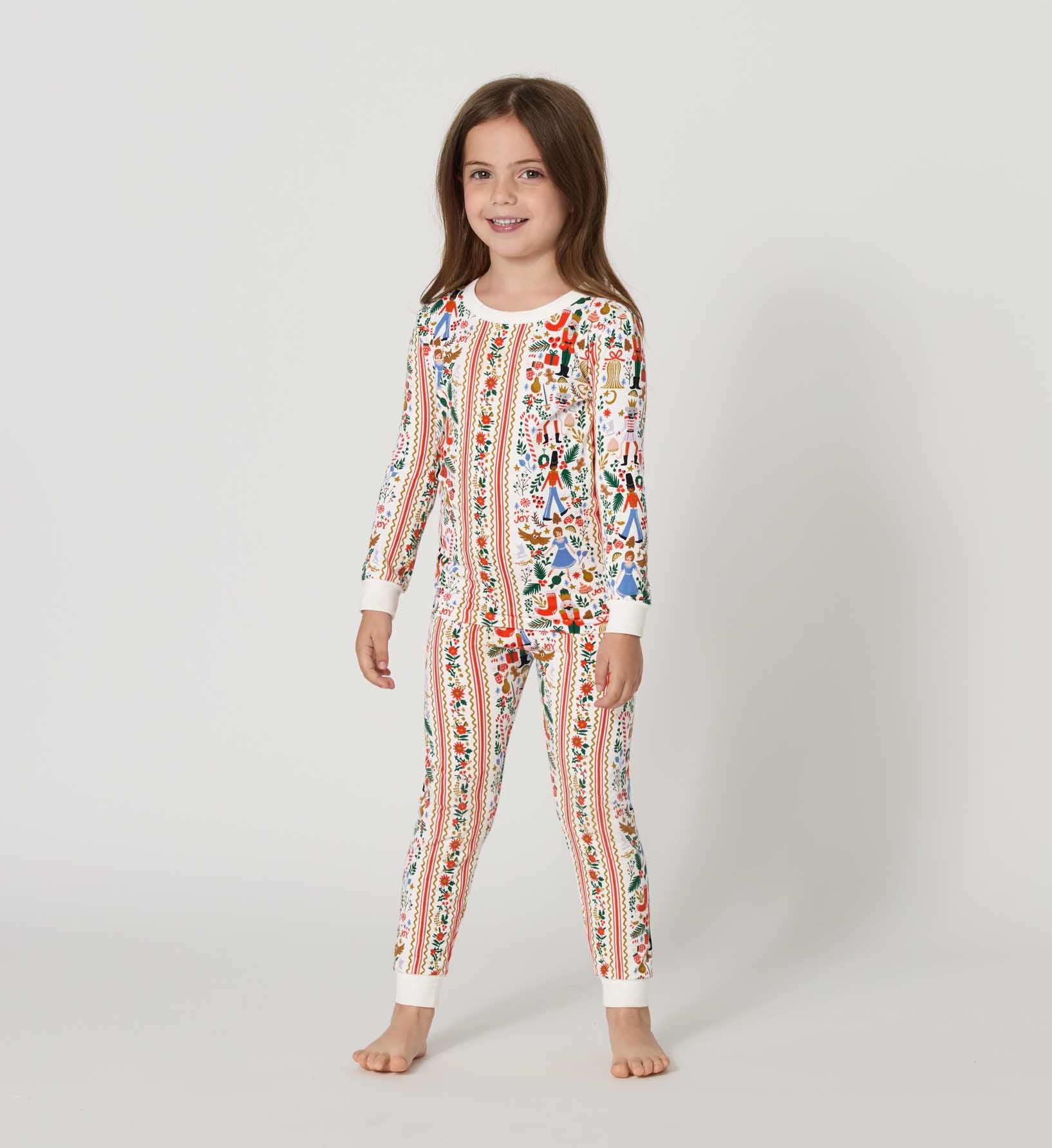 Kids Jersey Pajama Set - Holly Jolly Nutcracker
