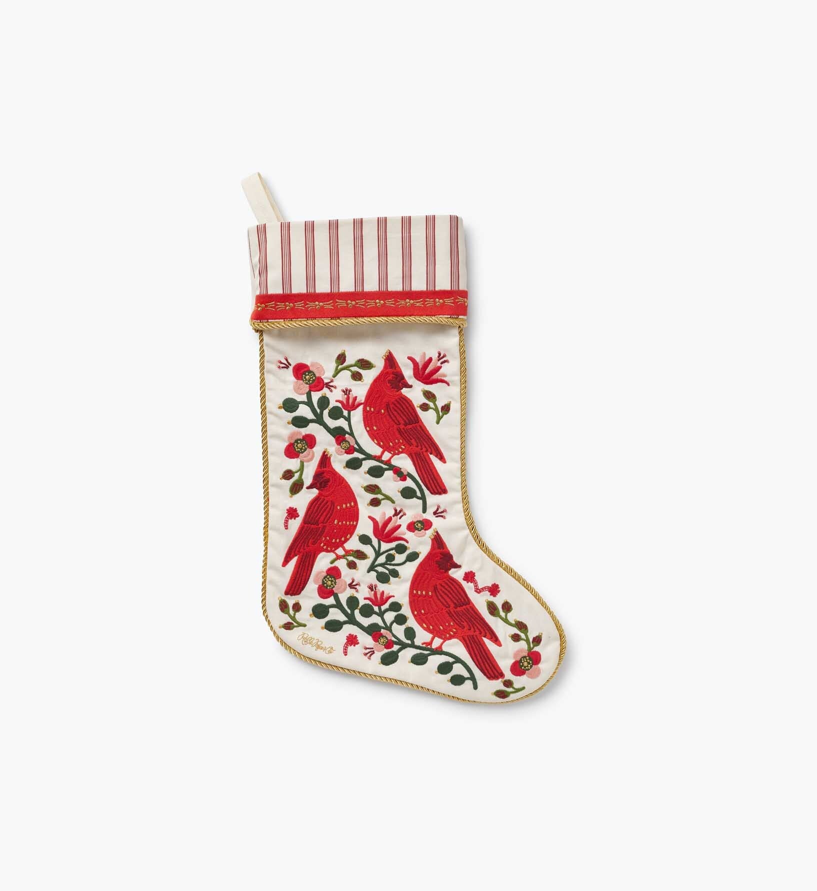Embroidered Stocking - Cardinals