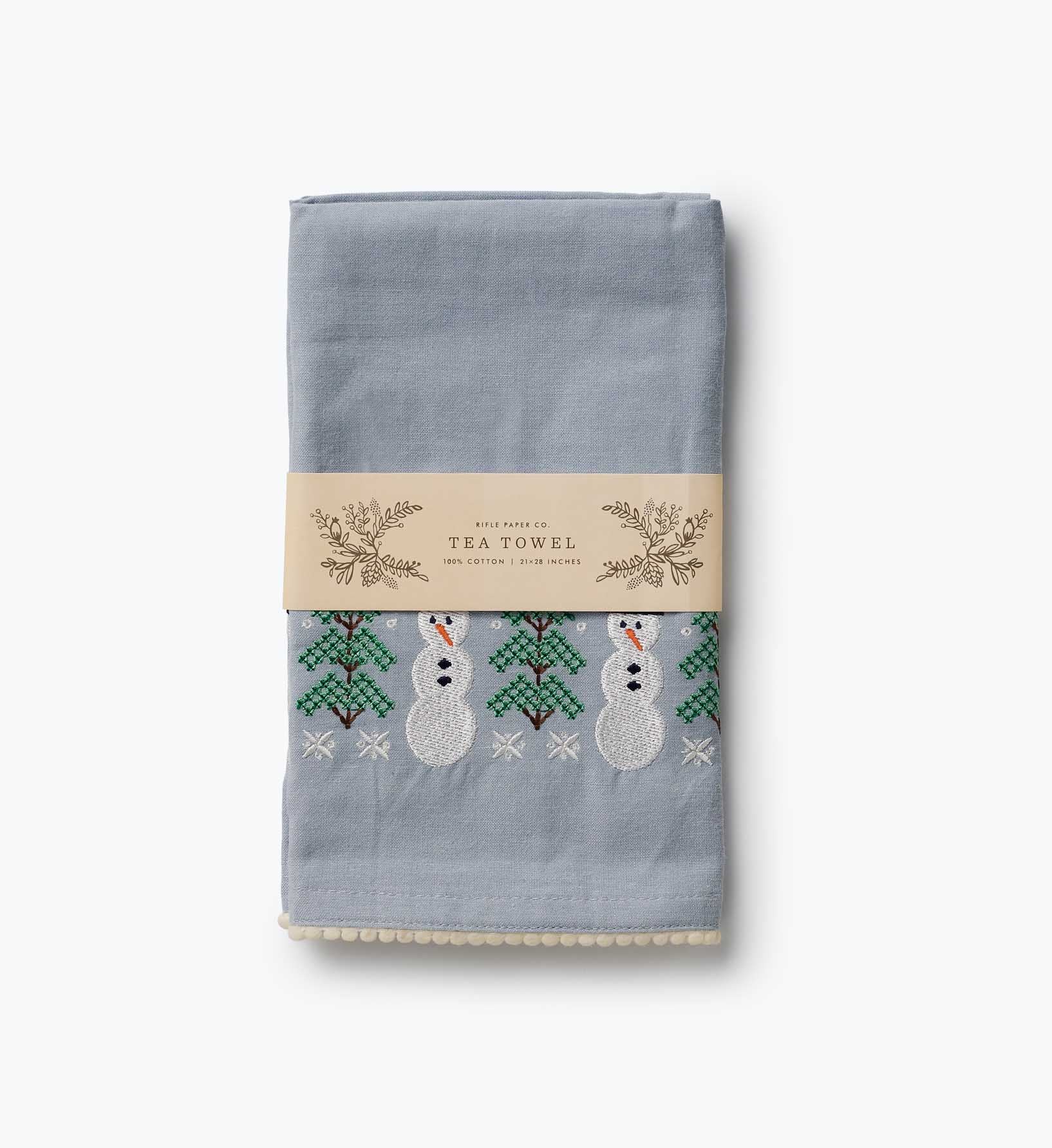 Holiday Tea Towel - Snowman