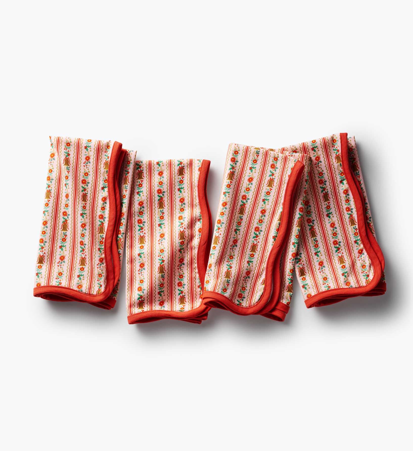 Cotton Napkin Set - Holly Jolly