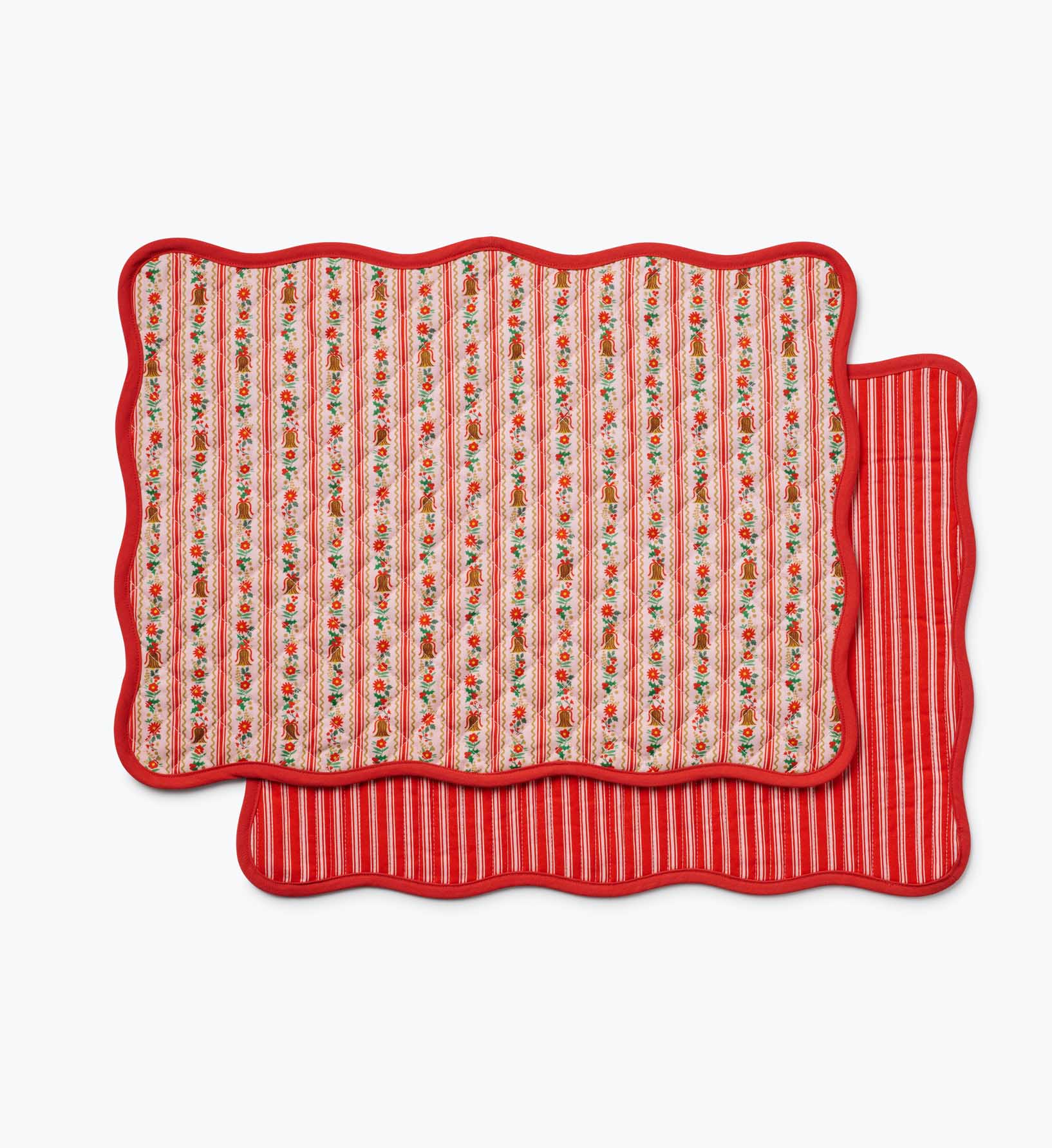 Cotton Placemat Set - Holly Jolly