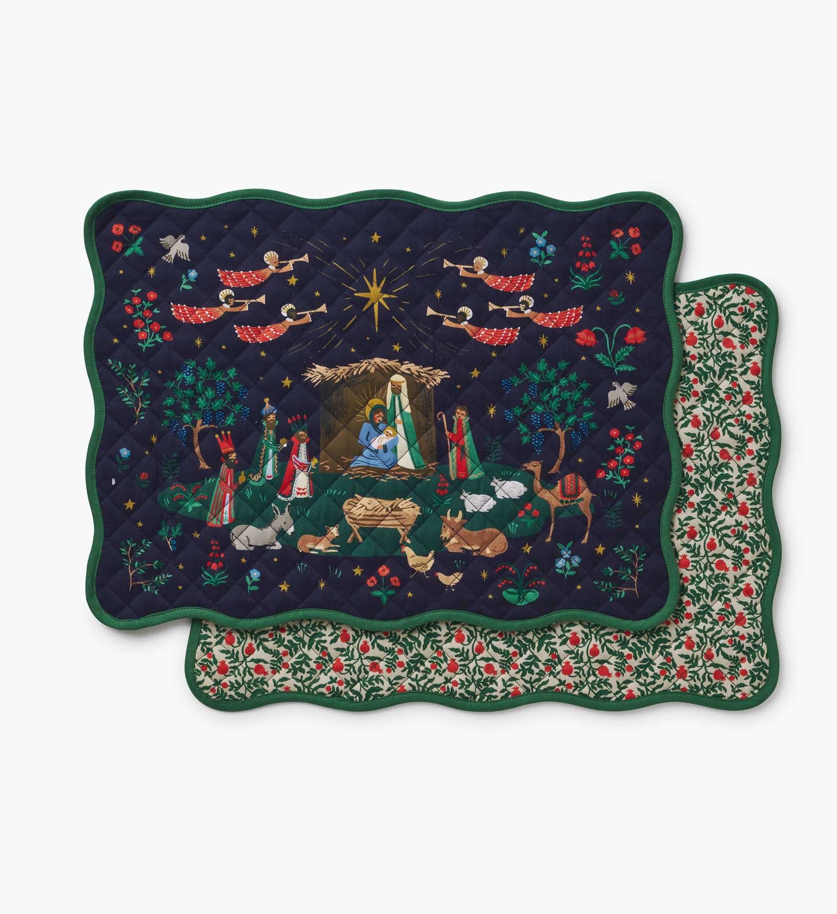 Cotton Placemat Set - Nativity