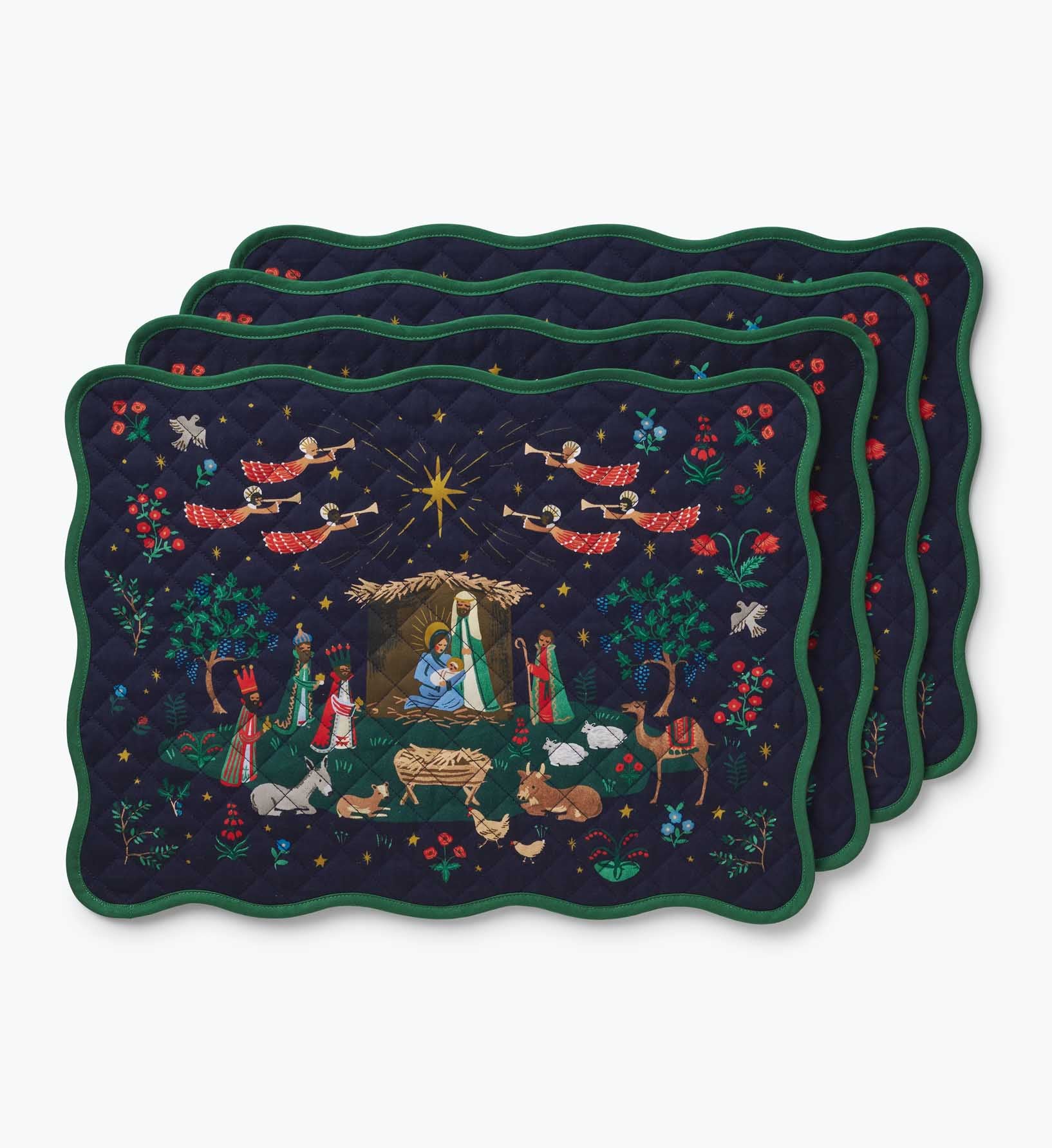 Cotton Placemat Set - Nativity