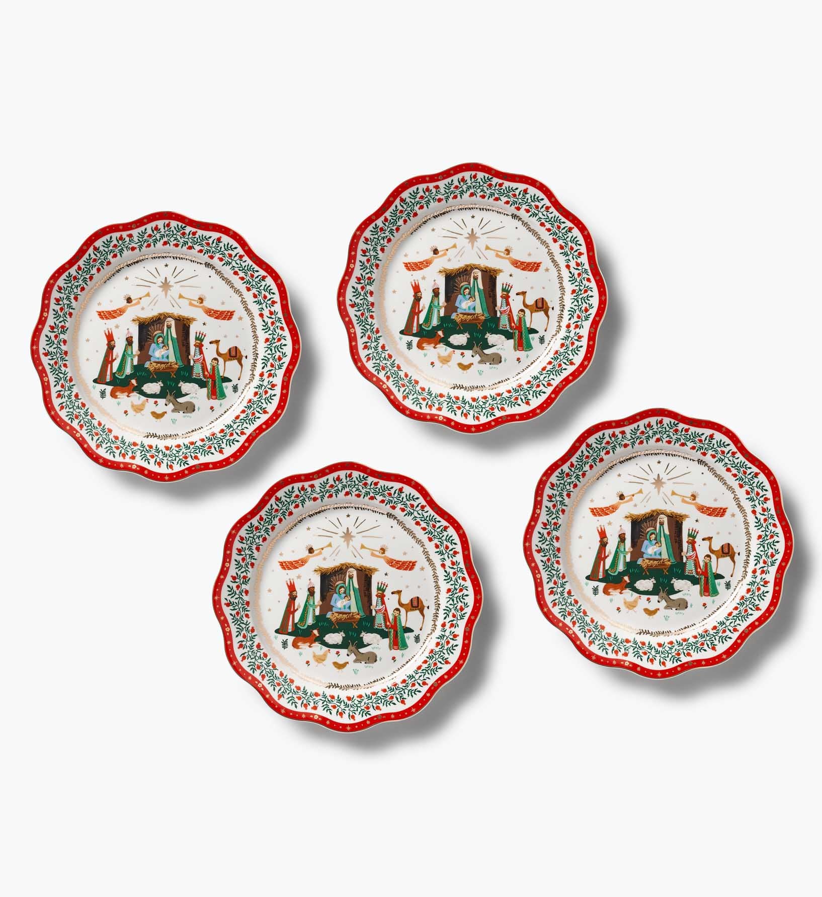 Porcelain Dinner Plate Set - Nativity