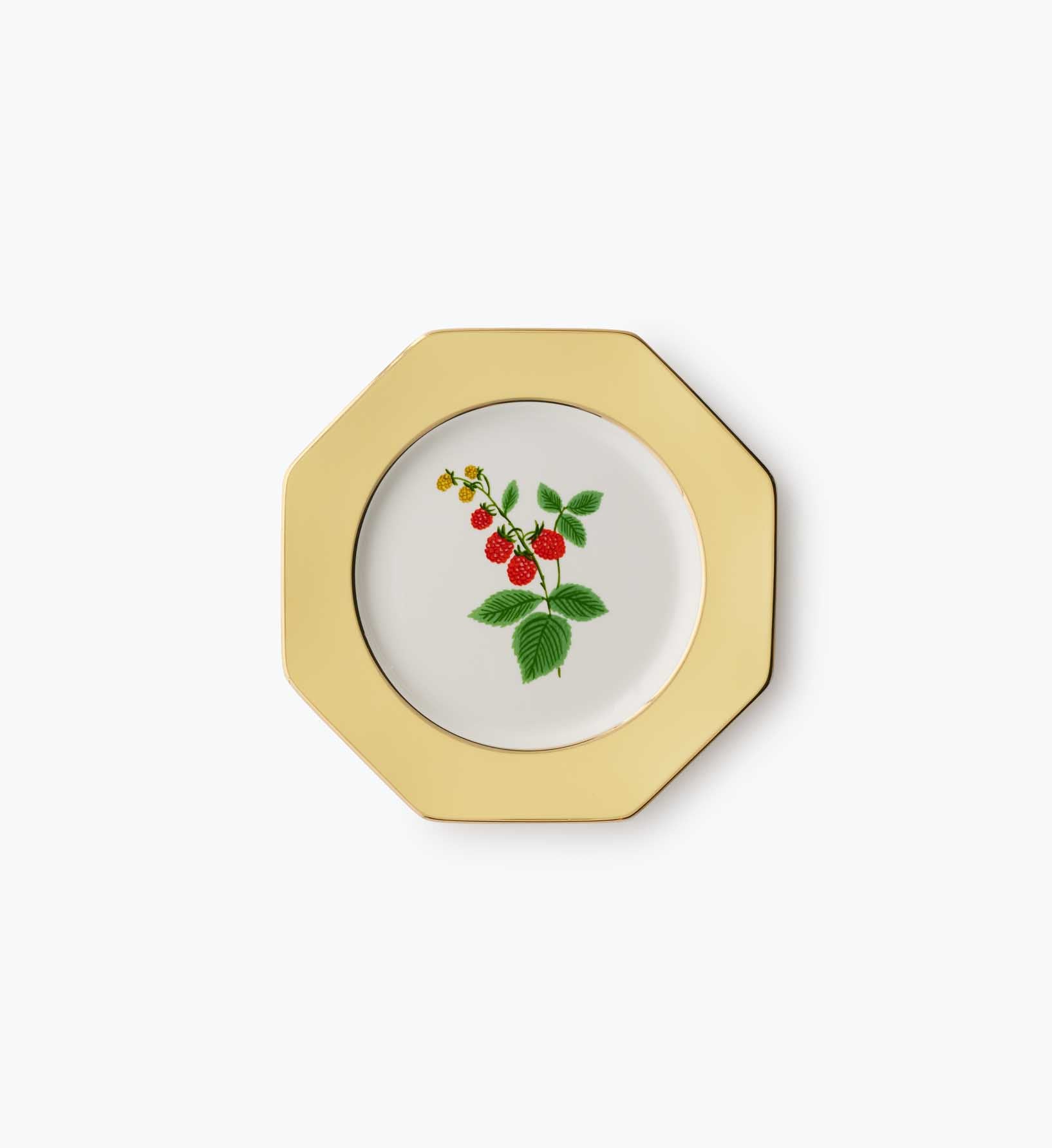 Porcelain Dessert Plate Set - Roses