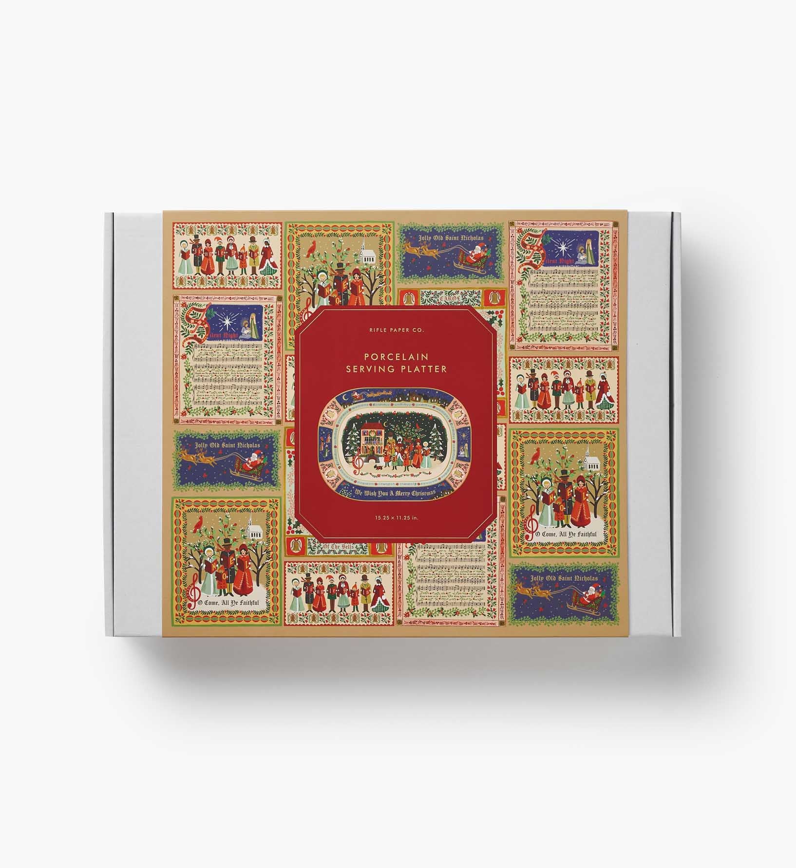 Large Porcelain Serving Platter - Christmas Carols