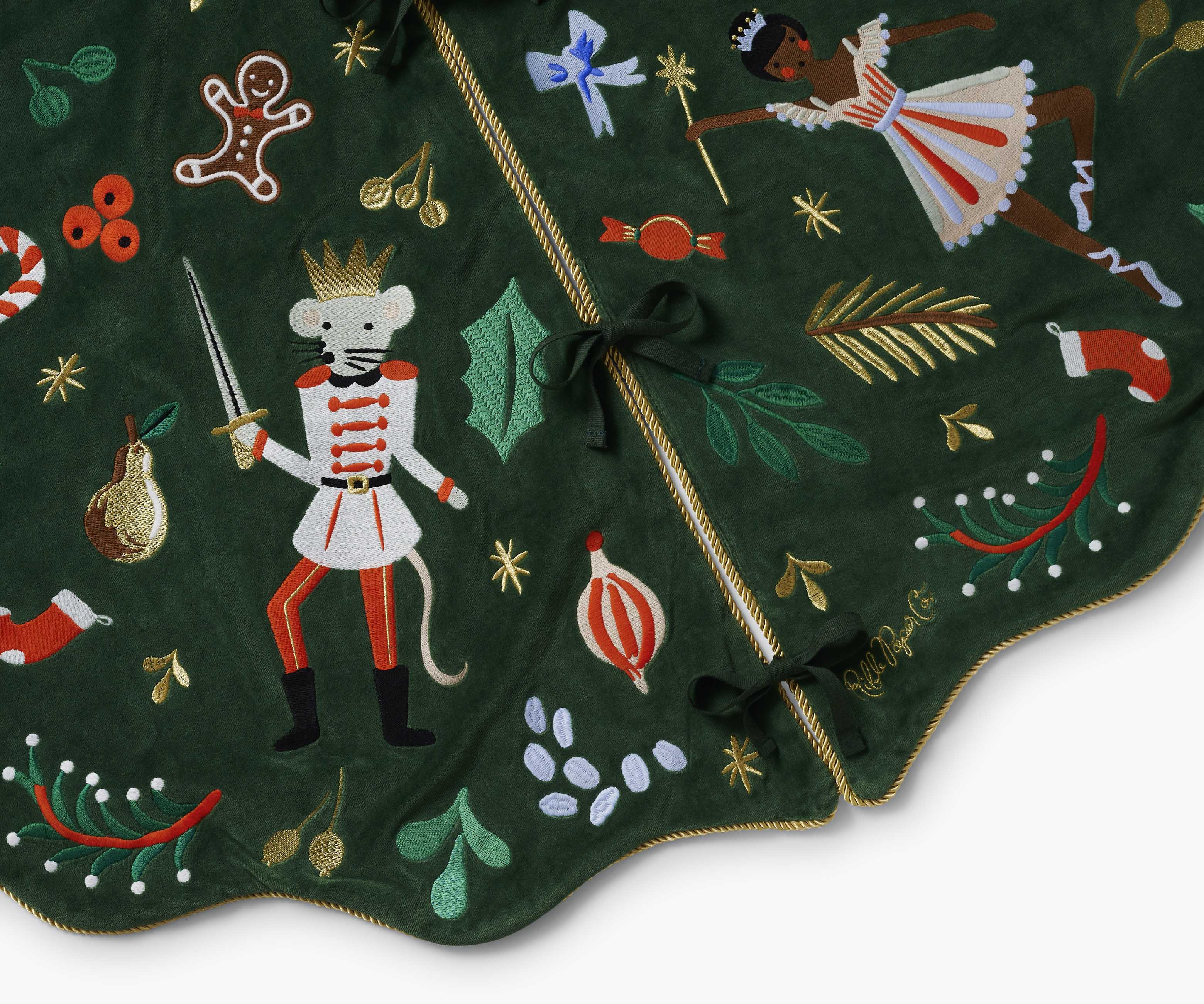 Embroidered Tree Skirt - Nutcracker