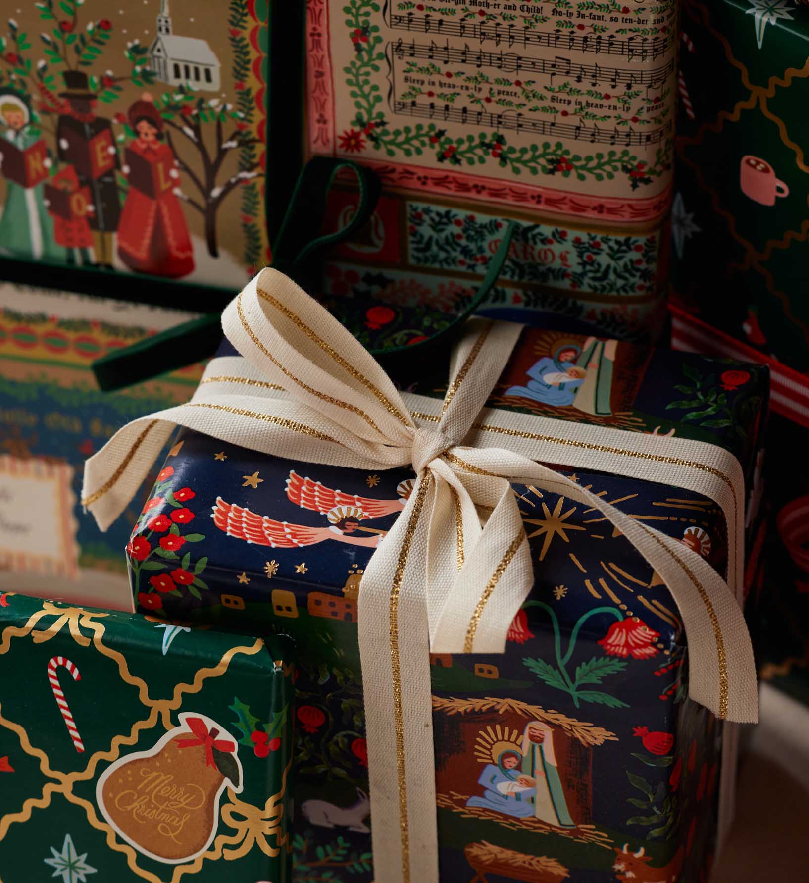 Classic Christmas Set of 3 Wrapping Rolls