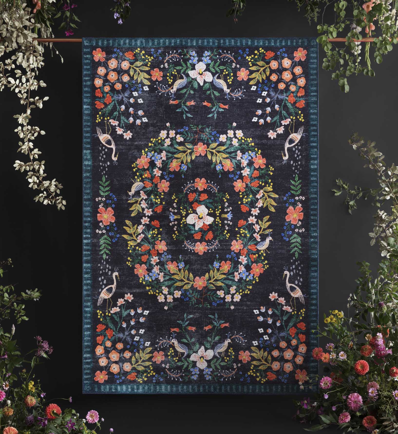 Palais Luxembourg Printed Rug - Navy