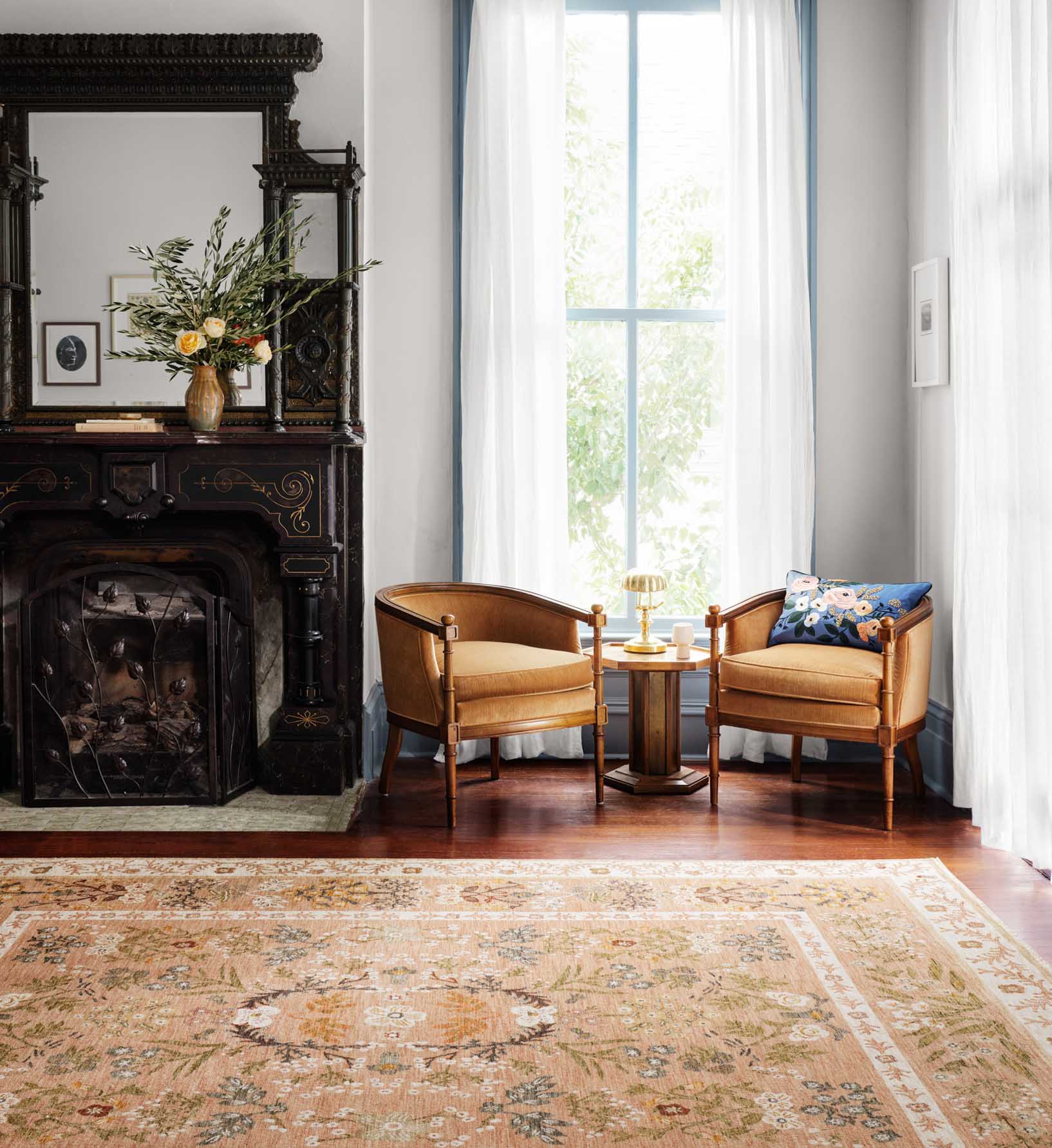 Kismet Arabesque Power Loomed Rug - Camel