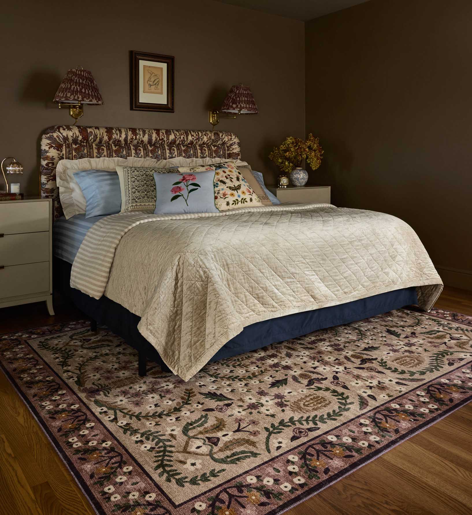 Canopy Edie Printed Rug - Aubergine